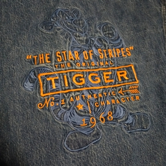 Winnie the Pooh vintage 90s Tigger embroidered Disney button-up denim jacket - Picture 2 of 10